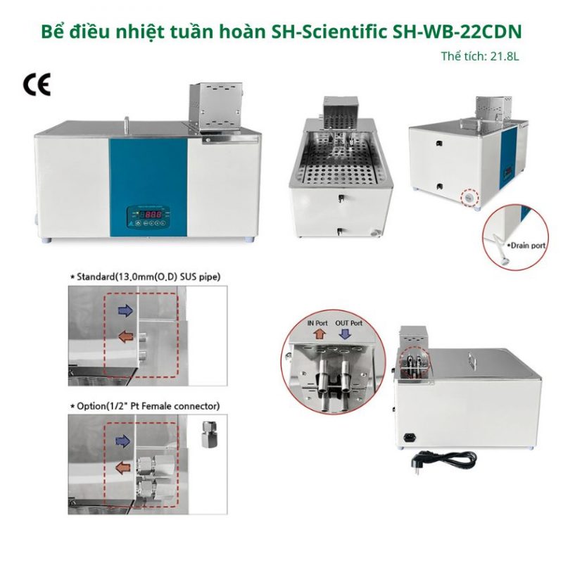 Bể điều nhiệt tuần hoàn SH-Scientific 21.8 Lít