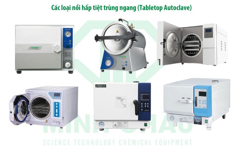 Các loại nồi hấp tiệt trùng để bàn nằm ngang